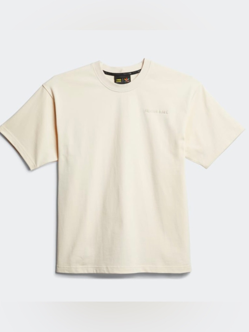 Adidas x Pharrell Humanrace T Shirt Medium Ecru Off White Basics Tee Cotton NWOT